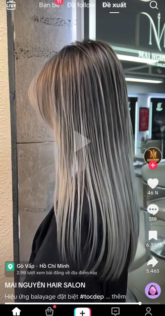 Hiệu ứng balayage đặt biệt